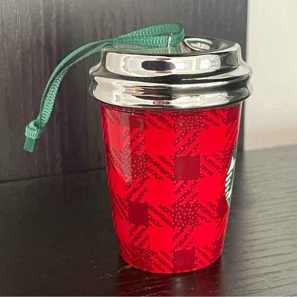 JUST IN Starbucks Holiday 2016 Drink Cup Ornament Vintage Collectible Red Plaid - Picture 4 of 7